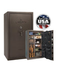 Liberty Colonial 50 Gun Safe – Ultimate Firearm Security and Storage - Gun Safe - Textured Bronze / Black Chrome / Camel Fabric