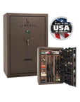 Liberty Fatboy Jr. Extreme Gun Safe – High - Capacity Firearm Security - Gun Safe - Textured Black / Black Chrome / Gray Fabric *XL ONLY*