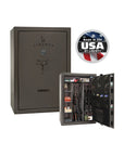 Liberty Fatboy Jr. Extreme Gun Safe – High - Capacity Firearm Security - Gun Safe - Marble Gray / Black Chrome / Gray Fabric