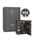 Liberty Fatboy – Maximum Firearm Security and Storage - Gun Safe - Textured Granite / Chrome / Gray Fabric