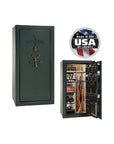 Liberty Lincoln 25 Gun Safe – Secure, Fire - Rated Protection - Gun Safe - Marble Green / Black Chrome / Beige Velour