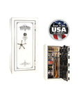 Liberty Magnum 25 Gun Safe – Ultimate Fire & Theft Protection - Gun Safe - Gloss Green / Black Chrome / Beige Velour