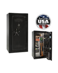 Liberty Magnum 25 Gun Safe – Ultimate Fire & Theft Protection - Gun Safe - Gloss Black / Black Chrome / Silver Velour