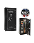 Liberty Magnum 25 Gun Safe – Ultimate Fire & Theft Protection - Gun Safe - Gloss Black / Chrome / Silver Velour