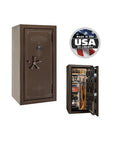 Liberty Magnum 25 Gun Safe – Ultimate Fire & Theft Protection - Gun Safe - Gloss Bronze / Black Chrome / Beige Velour
