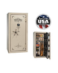 Liberty Magnum 25 Gun Safe – Ultimate Fire & Theft Protection - Gun Safe - Gloss Champagne / Black Chrome / Beige Velour
