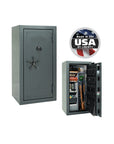 Liberty Magnum 25 Gun Safe – Ultimate Fire & Theft Protection - Gun Safe - Gloss Forest Mist / Black Chrome / Silver Velour