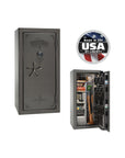 Liberty Magnum 25 Gun Safe – Ultimate Fire & Theft Protection - Gun Safe - Gloss Gray / Black Chrome / Silver Velour