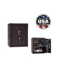 Liberty Premium Home Safe 8 – Compact Security Solution - Home Safe - Marble White / Black Chrome / Beige Velour
