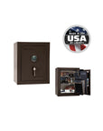 Liberty Premium Home Safe 8 – Compact Security Solution - Home Safe - Gloss Bronze / Black Chrome / Beige Velour