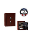 Liberty Premium Home Safe 8 – Compact Security Solution - Home Safe - Gloss Burgundy / Black Chrome / Beige Velour