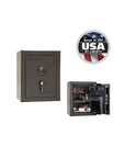 Liberty Premium Home Safe 8 – Compact Security Solution - Home Safe - Gloss Gray / Black Chrome / Silver Velour