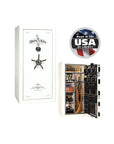 Liberty Presidential 25 Gun Safe – Elite Firearm Security and Storage - Gun Safe - Gloss Green / Black Chrome / Beige Velour