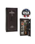 Liberty Presidential 25 Gun Safe – Elite Firearm Security and Storage - Gun Safe - Gloss Black Cherry / Black Chrome / Silver Velour