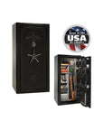 Liberty Presidential 25 Gun Safe – Elite Firearm Security and Storage - Gun Safe - Gloss Black / Black Chrome / Silver Velour