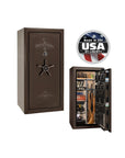 Liberty Presidential 25 Gun Safe – Elite Firearm Security and Storage - Gun Safe - Gloss Bronze / Black Chrome / Beige Velour