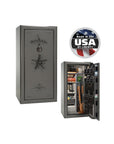 Liberty Presidential 25 Gun Safe – Elite Firearm Security and Storage - Gun Safe - Marble Gray / Black Chrome / Silver Velour