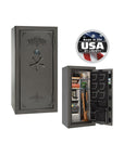 National Classic Plus 25 Gun Safe – High - Security Fire & Theft Protection - Gun Safe - Marble Gray / Black Chrome / Silver Velour