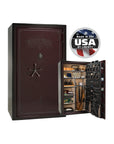 National Security Magnum NS50 Gun Safe - Gun Safe - Feathered Burgundy / Black Chrome / Beige Velour