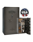 National Security Magnum NS50 Gun Safe - Gun Safe - Feathered Gray / Black Chrome / Silver Velour