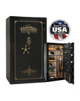 National Security Magnum NS50 Gun Safe - Gun Safe - Gloss Black / Brass / Beige Velour