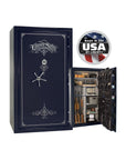 National Security Magnum NS50 Gun Safe - Gun Safe - Gloss Blue / Chrome / Silver Velour