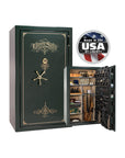 National Security Magnum NS50 Gun Safe - Gun Safe - Gloss Green / Brass / Beige Velour