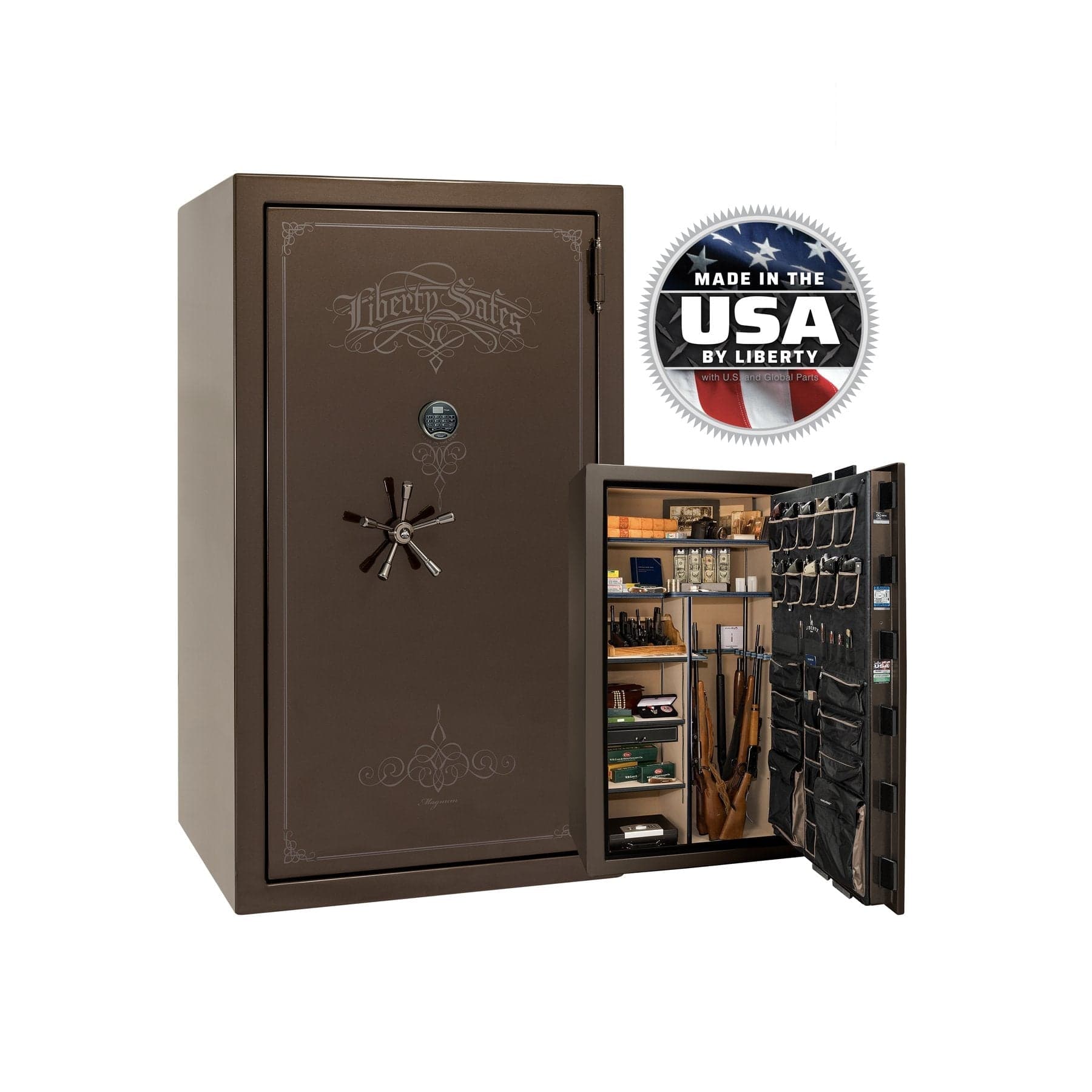 National Security Magnum NS50 Gun Safe - Gun Safe - Gloss Bronze / Black Chrome / Beige Velour